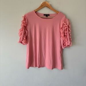 Pink Ruffle Sleeve Top
